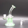 Starbucks Bong Hookahs Rury wodne Dabuccino 14 mm Glass Bongs Hitman Glass Bubbler Zielony kolor z kopułą i platformą paznokci