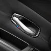 Cubierta de manija de puerta Interior de coche de fibra de carbono, pegatinas decorativas para cuenco de puerta, accesorios para BMW e60 5 series 2006-2010