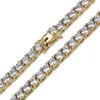 Lyxdesigner smycken herrarmband isade ut kedjor diamant tennisarmband hip hop smycken män 18k guld pläterad armband för kärlek173j