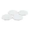 Marble Stone Ceramic Polished Coasters for Drinks Cup Mat Pad with Cork Back for Home and Kitchen Use