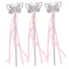 MagicGem Butterfly Fairy Wand för flickor - Pink/Blue Ribbon Streamers, juldräktförkläd PROP MED PRINCESS TEMA