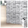 Grey White 3D Stereo Simulation Brick Wall Stickers DIY Living Room Bathroom Bedroom Kitchen Tile Decor Selfadhesive Wallpaper Po2395600