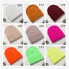 Solide kleur warme winterhoeden voor vrouwen mannen katoen gebreide dameshoed vrouwelijke schedels muts gorros mujer Invierno Bonnet