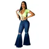 European American-Style Versitile Fashion Wide-Leg Knee with Holes Cowboy Flash Trousers Pants