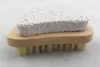 Foot Brush Exfoliating Dead Skin Remover Wooden Brush with Natural Bristle and Pumice Stone Feet Brush Shower Spa Massager ZC02846677213