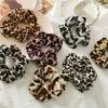 Donne Ragazze Leopard Velvet anello elastico dei capelli legami Accessori Coda di cavallo di Polka dot Holder Hairbands Rubber Band Scrunchies