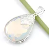 Luckyshine 10 Pcs Fashion Design 925 Silver Rainbow Moonstone Pendenti 2019 Nuovo popolare per le donne Collane con ciondolo Gioielli 1,58 pollici