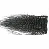 100g clipe em extensão de cabelo humano cor natural 8 peças / conjunto brasileiro kinky encaracolado remy cabelo