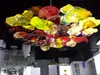 Grandi plafoniere decorative in vetro artistico Lampadario in lastre di vetro soffiato italiano multicolore Illuminazione Plafoniera da incasso in vetro di Murano