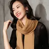 卸売 - ファッション秋冬ロングタッセルカシミアスカーフ女性純粋な色の女性大人女性ウールスカーフ