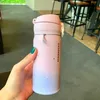 NY S THERMOS STARRY Sky Rabbit Pink Gradient rostfritt stål Vakuumkopp ut Dooor Sport White-Green Tumbler 355 ml för Coffee2032606