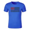 ニューデザイン夏アメリカンフラッグ服ジムタイトTシャツメンズフィットネスTシャツHomme Tシャツ男性フィットネスCrossFit Teesトップス