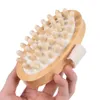 Cellulite Massage Brush Natural Wooden Hand-held Body Massage Bath Shower Back Spa Reduction Muscle Relax Body Scrubber