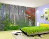 Bella foresta di betulla paesaggio sfondo muro dipinto carta da parati moderna per soggiorno