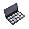 DIY Make -up oogschaduw Pigette Palet Case Lege oogschaduw Blusher Pigment aluminium palet pannen make -up 15 grids3582556