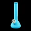 7.5'' beaker base water pipes hot selling multiple colors glass bongs for smoking with removable silicone downstem and glass bowl
