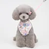 N11 Pet Dog Harness and Treh Set Cute Floral Printed Puppy Cat Vest Harness för små hundtillbehör Justerbar hund