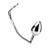 Anal hook butt plugs Set 5pcs in one Metal stainless steel hooks delay ring dual Uses Expansion Masturbation Locks Rings