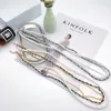 INS CH Three Links Glasses Hanging Chain Pearls Decoration Metal Lock Sunglasses Link 2 Colors 10pcs lot167z