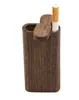 Pipa da piroga in legno One Hitter fatta a mano con filtri per sigarette in vetro scavatore Scatola di legno di noce