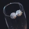 Bling bling ins modedesigner dubbelsidig härlig söta stjärna kristaller diamanter pärlstång örhängen för kvinna flickor264f