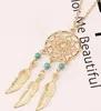 Fashion Hot Pendant Halsband 5 stilar Alloy Dream Catcher Girl Necklace för kvinnor Uttalande Turkos Halsband Smycken Dreamcatcher