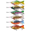 Nuovo corpo vuoto non verniciato per fai da te 7 segmenti esca da pesca realistica 96 cm 14 g multisezione Swimbait esche artificiali realistiche3643350