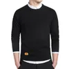 Mens Cotton Sweater Pullovers Men O-neck Sweaters Jumper black Autumn Thin Male Solid Knitting Clothing Grey Black M-3xl New SH190930