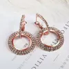 Mode-créoles pendantes boucles d'oreilles pour femmes designer de luxe bling diamant or argent rose or huggie pendantes boucle d'oreille bijoux gf cadeau