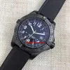 고품질 시계 콜트 Skyracer 블랙 PVD 45MM 자동 남성 시계 블랙 다이얼 고무 스트랩 Gents 시계