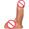 Real Skin Male Artificial Penis Huge Dildo Realistic Silicone Dildo Sex Toys For Women Flexible Big Dick Female Masturbator Adul4164224