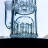 Mini Water Glass Bong 12 Arms Drzewo Perc Małe Olej Dab Rigs Double Drzewo Perkolator Rury Wodne 14mm Złącze żeńskie z miską