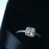 Mode CZ Diamond Elegant Ring 925 Sterling Silver Pläterad 18K Guld/Roseguldpläterad För Pandora Lyx Kvinnors Vigselring Med Box