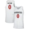 San Diego State Azteks College # 0 Devin Watson Koszykówka Koszulki # 11 Matt Mitchell # 13 Caleb Giordano Męskie Zszyte Niestandardowe Nazwa Numer