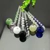 Pan-silk coloured bubble long bending pot Glass Bongs Glass Smoking Pipe Water Pipes Oil Rig Glass Bowls Oil Burner