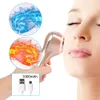 LED Photon Therapy Dispositivo per il viso Cura del massaggiatore freddo Martello rosso Blu Light Ion Beauty Strumentario Anti Invecchiamento della pelle