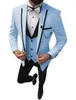 Slim Fit Vert Marié Tuxedos Peak Revers Groomsman Mariage 3 Pièces Costume Mode Hommes Affaires Prom Party Veste Blazer (Veste + Pantalon + Gilet)