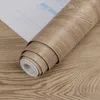 Träkorn borttagbar tapeter PVC självhäftande vägg klistermärke renovering kontaktpapper för dörrskåp skrivbord vardagsrum
