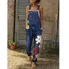 Tute a pois Moda europea per la primavera e l'autunno Stampe esplosive in denim Pantaloni con bretelle sottili Supporto per lotti misti