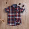 Jungen Kurzarm Plaid T -Shirt Kinder Klassische Gittertops 2019 Sommer Baby Tees Freizeitkinder Kleidung C01