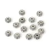 50 unids/bolsa 6mm cuentas de Metal tibetano oro antiguo plata ovalada forma de OVNI cuentas espaciadoras sueltas para fabricación de joyería DIY dijes de pulsera