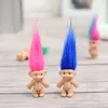 Kleurrijke Haar Troll Pop Familieleden Papa Mummie Baby Jongen Meisje Leprocauns Dam Trolls Speelgoed Geschenken Gelukkige Liefde Familie WCW384 Goede kwaliteit