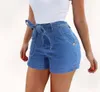 Femmes jeans courts manchettes ceintures mince taille haute denim mini sexy pantalon court lavé jean court avec ceinture livraison gratuite