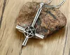Daily Deals Choose silver gold black Stainless Steel Satan stand upside down Star Pendant Mens Necklace Fashion jewelry 4mm24inch1909181