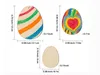 DIY 그림에 대 한 목조 타원형 펜 던 트 계란 모양의 나무 칩 플랫 곡선 된 목조 매력 DIY 장식품 예술과 공예