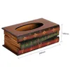 Retro Book Tissue Box Luxurious Box Europe Retangle Napkin Paper Holder Ring Tissue Storage For Home Office Decor Supplies242e