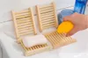 Natürliche Bambus Holz Seifenschale Holz Seifenschale Halter Lagerung Seife Rack Platte Box Container für Bad Dusche Badezimmer