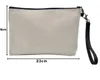 1000pcs 25cmx16cm Sublimation Linen cosmetic bags DIY women blank plain zipper makeup bag phone clutch bag