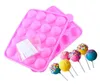 Roze siliconen lade cake stick mold cupcake bakvorm feestje keukengereedschap 22.5 * 4 * 18cm