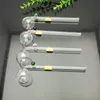 Pipa da fumo Mini bong in vetro per narghilè Forma di metallo colorato Vaso curvo lungo in vetro con viso sorridente stampato